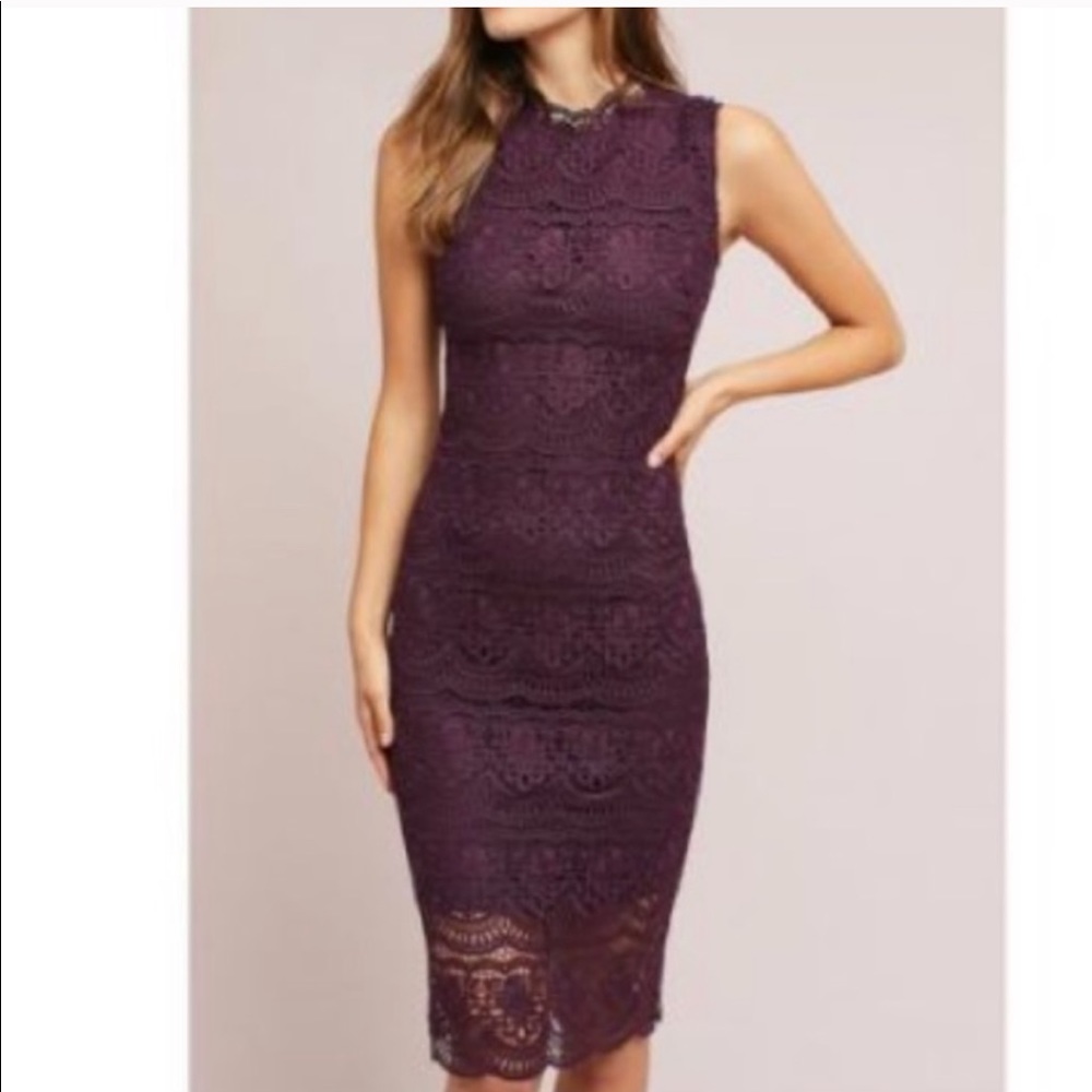 Shoshanna purple lace dress- size 10